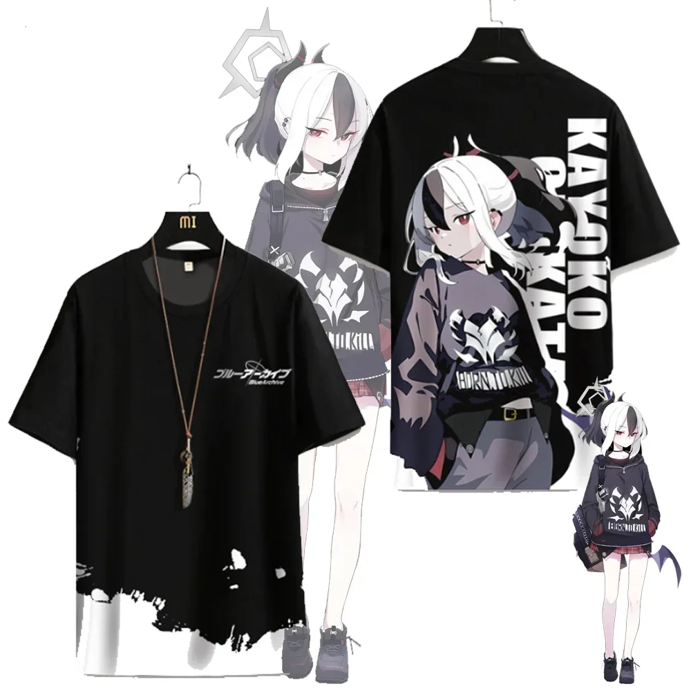 2025 Summer Cute Anime Blue Archive 3D Printed Unisex T-shirt for Daily Casual and Fashionable Wear, Breathable Plus Size Top