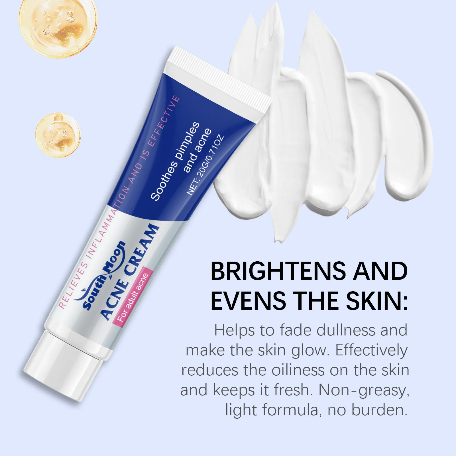 Salicylic Acid Acne Cream Clean Pores Reduce Pimple Fade Acne Repair Damaged Skin Soothe Redness Aloes Extract Repair Acne Cream view 2