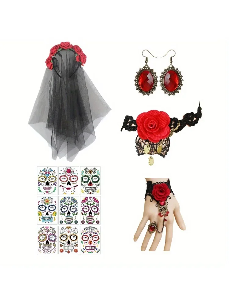 

A complete Halloween holiday party costume for women Halloween Gothic wedding costume for holiday women