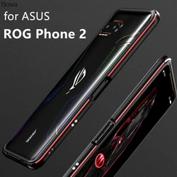 Case For ROG Phone2 Luxury Deluxe Ultra Thin aluminum Bumper for Asus ROG Phone 2 ZS660KL + 2 Film (1 Front +1 Rear)