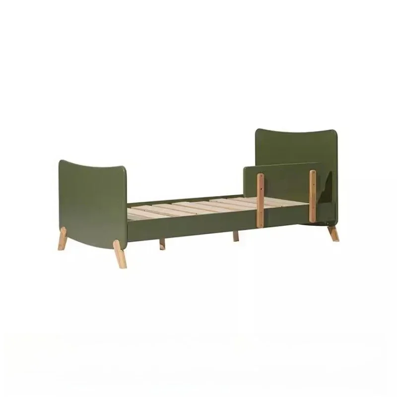 North American designer turquoise green child ren's be d solid wood f ence protective natural