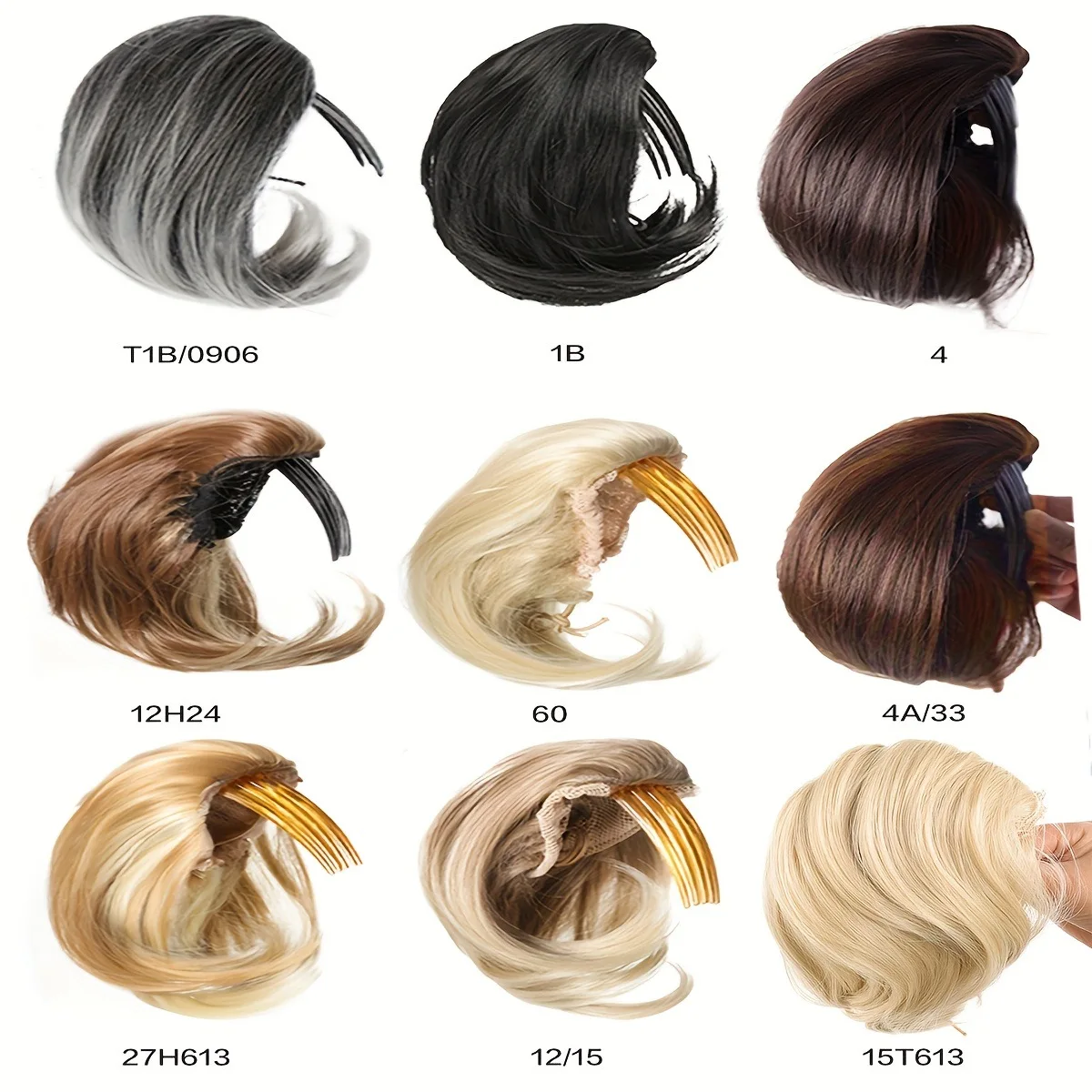 قطعة شعر شينيون مضيئة بمشبك في باروكة شعر صناعية ذات مظهر طبيعي للنساء تصفيفة شعر يومية لحفلات الزفاف #5