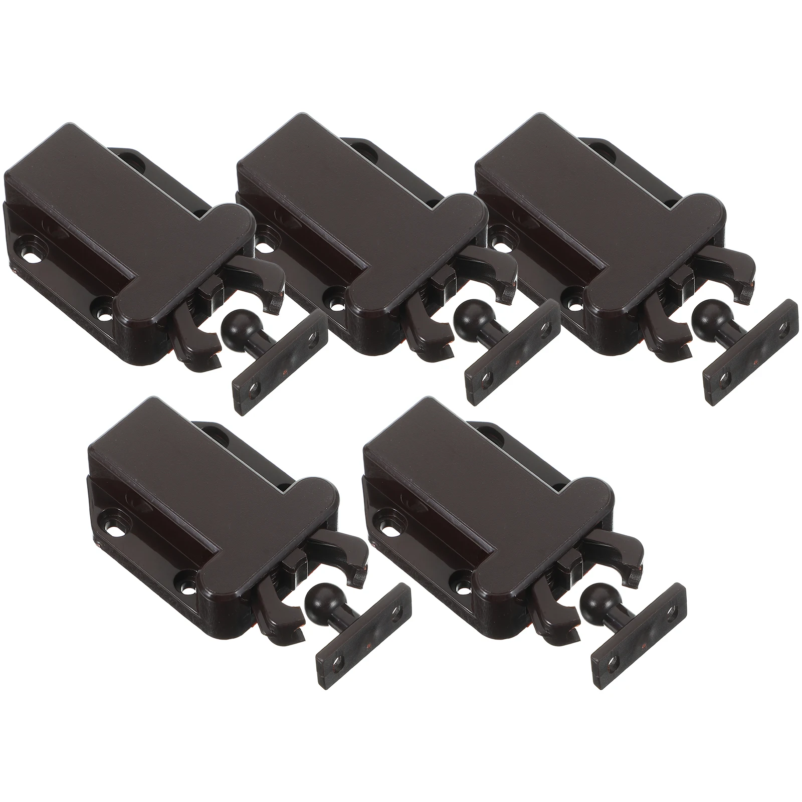 

5pcs Abs Plastic Cabinet Door Spring Latch Push Open Catches Rebound Lock Hidden Door Latch For Bedroom Cupboard Security Locks