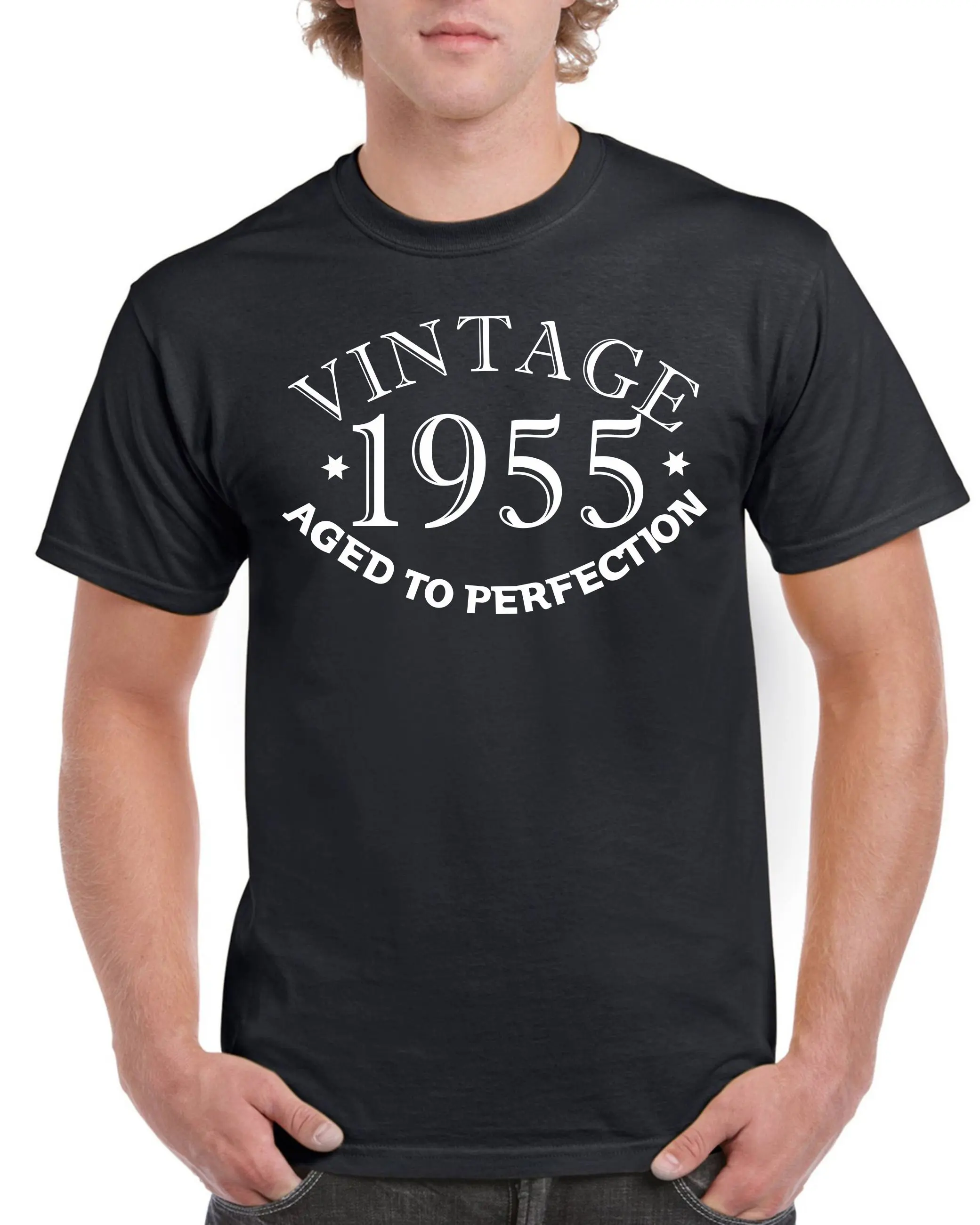 68Th Birthday T Shirt Top Present Sixty Seven Vintage Year 1955 Aged To Perfection Funny 68 Years Old