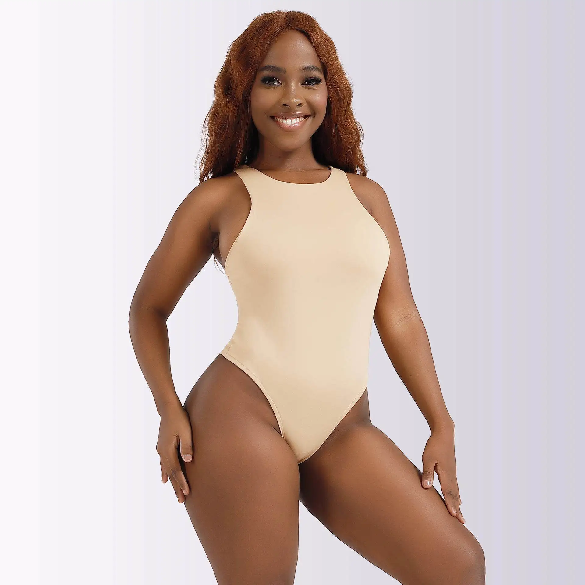 

Сексуальное облегающее боди-комбинезон однотонного цвета с круглым вырезом, модный женский костюм для осеннего сезона