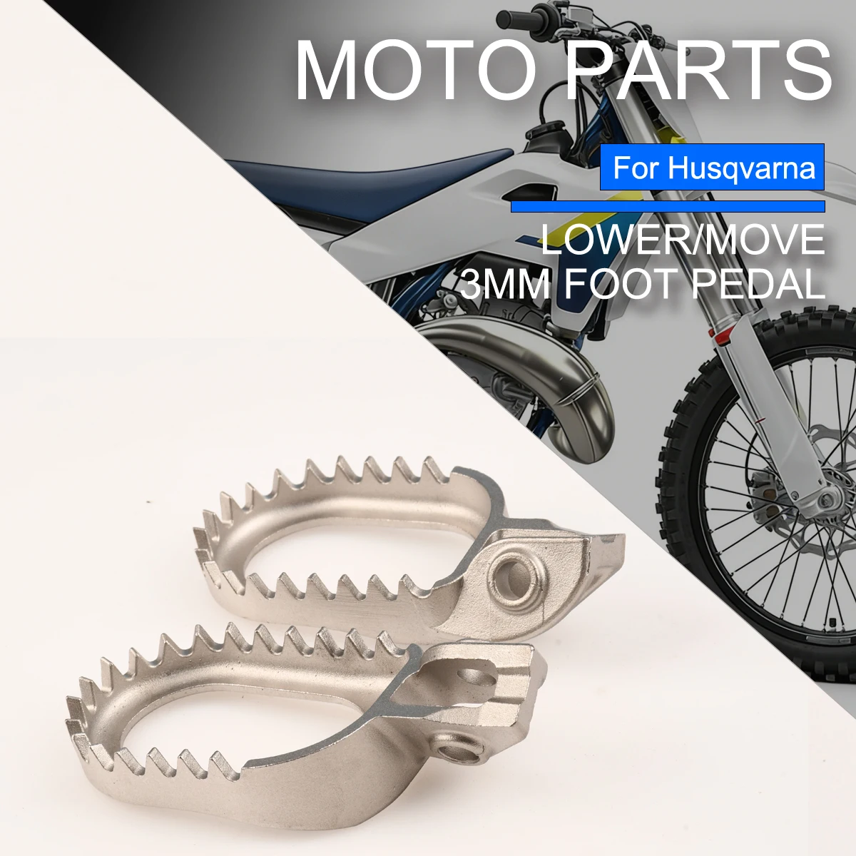 Motorcycle Lowered 3MM Move Backwards Foot Pedal For Husqvarna TX/FX/TC/FC/TE/FE 125-501 2017 2018 2019 2020 2021 2022 2023-2025