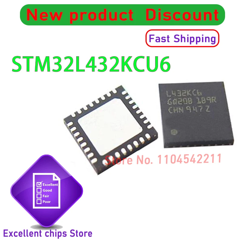 New Original L432KCU6 STM32L432KCU6 STM 32L432KCU6 STM32 STM32L 432KCU6 STM32L432 KCU6 QFPN-32 In Stock   1~100pcs/lot