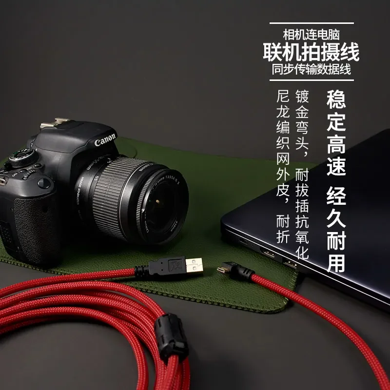 USB Tipe A Ke Micro USB Penangkap Sudut Kanan-Kabel Perekam Kamera Digital Satu 3M 5M 8M untuk Komputer Sony SLR A9 A7s2 A6300 A7r2