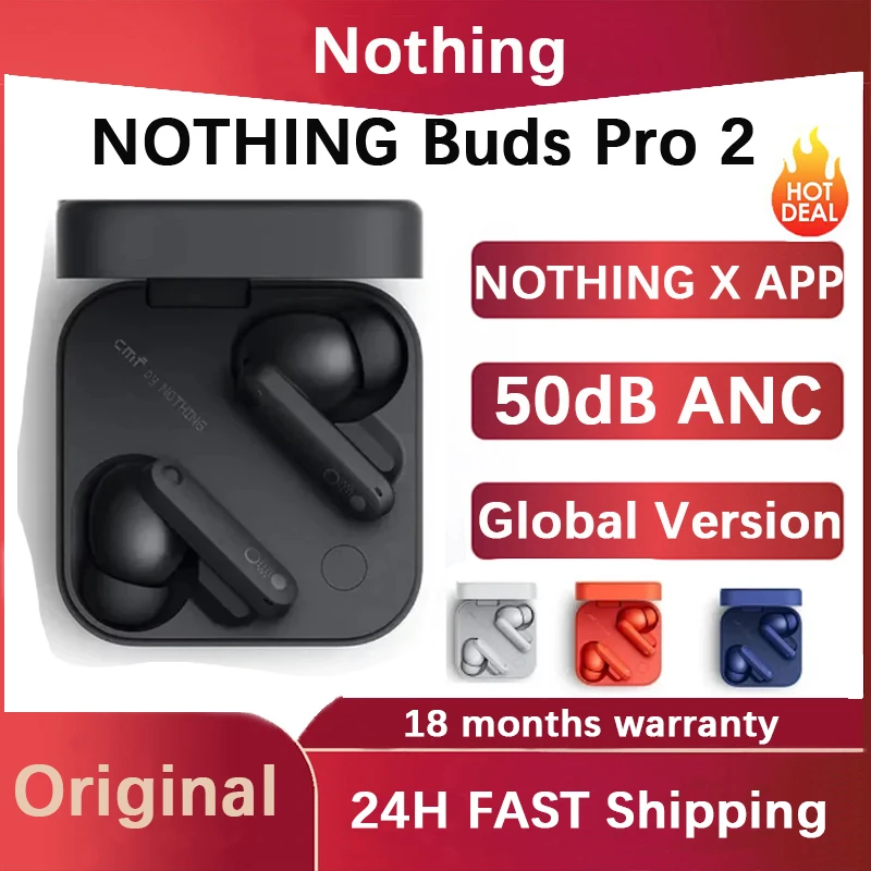 

Cmf By Nothing Buds Pro 2 Headphones Bluetooth Anc Noise Reduction Wireless Hifi Earphones Custom Earbuds For Outdoors Gifts