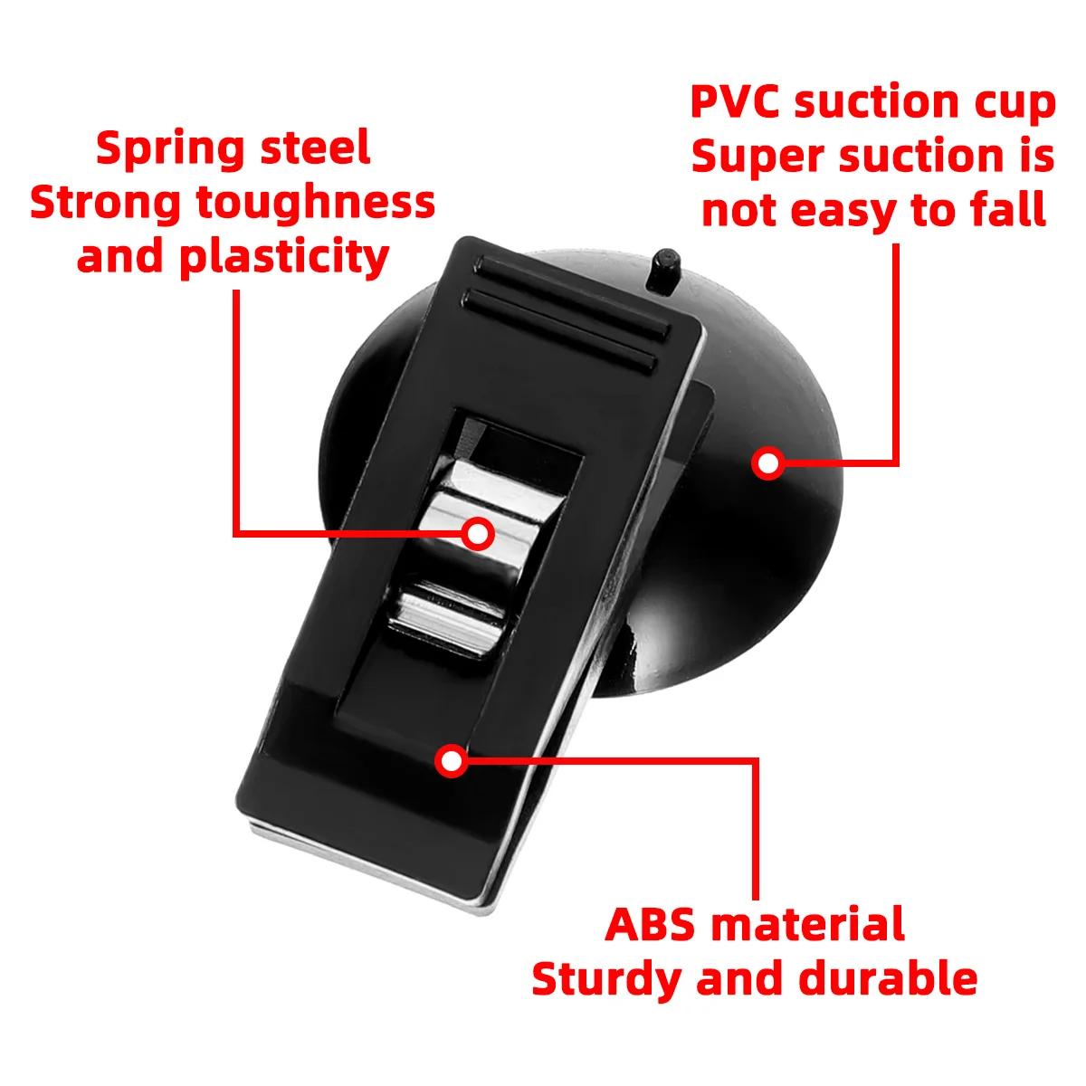 PINMOAP Car Glass Suction Cup Clip ABS Material Multifunctional Ticket Card Clip Oil Card Card Holder Bluetooth Card Holder