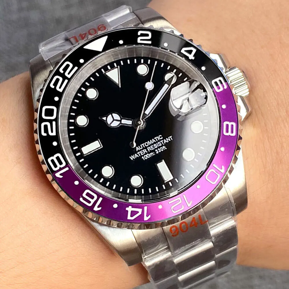 200m Waterproof Miyota8215 Automatic Men Watch Diver Watches 40mm Mechanical Movement Luminous Jubilee Strap Glide Lock Buckle image 3
