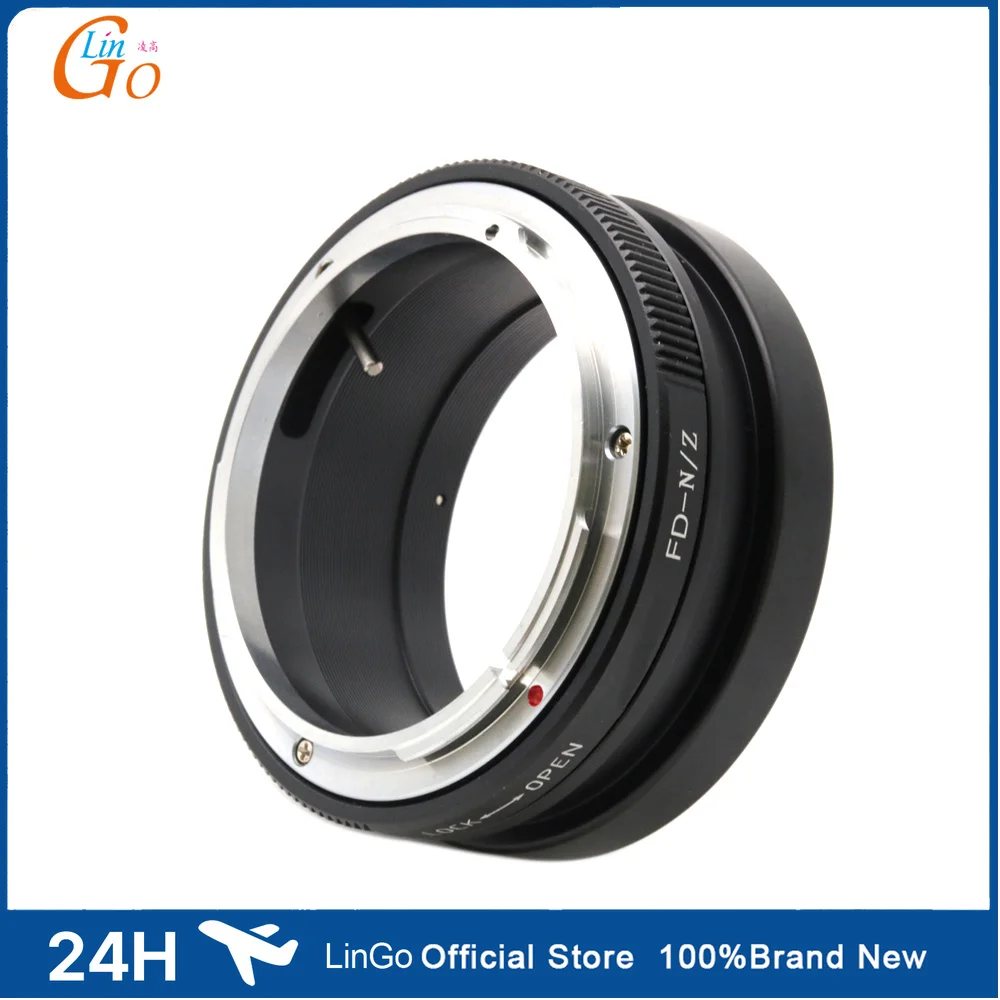 LinGo FD-Nik Z Mount Lens Adapter Ring with Aperture Ring for Canon FD mount Lens to Nik Z mount Camera Z5 ,Z6 ,Z7 ,Z50 etc.