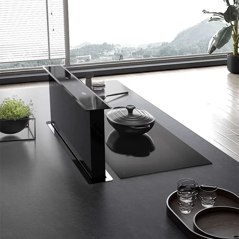 Concealed countertop lift-up range hood, ultra-quiet stainless steel downdraft kitchen range hood 110V/220V(Customized) view 6