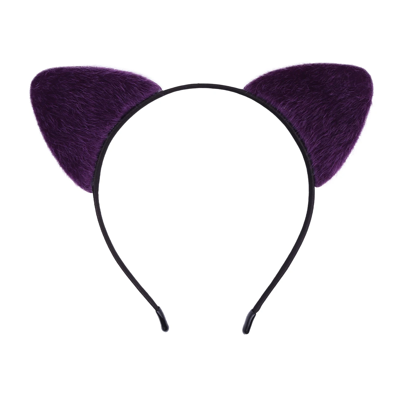 Flauschiges Katzenohren-Stirnband für Frauen, Schwarzes Kätzchenohren-Katzen-Accessoire für Halloween-Katzenfrau-Kostüm – Detail 20