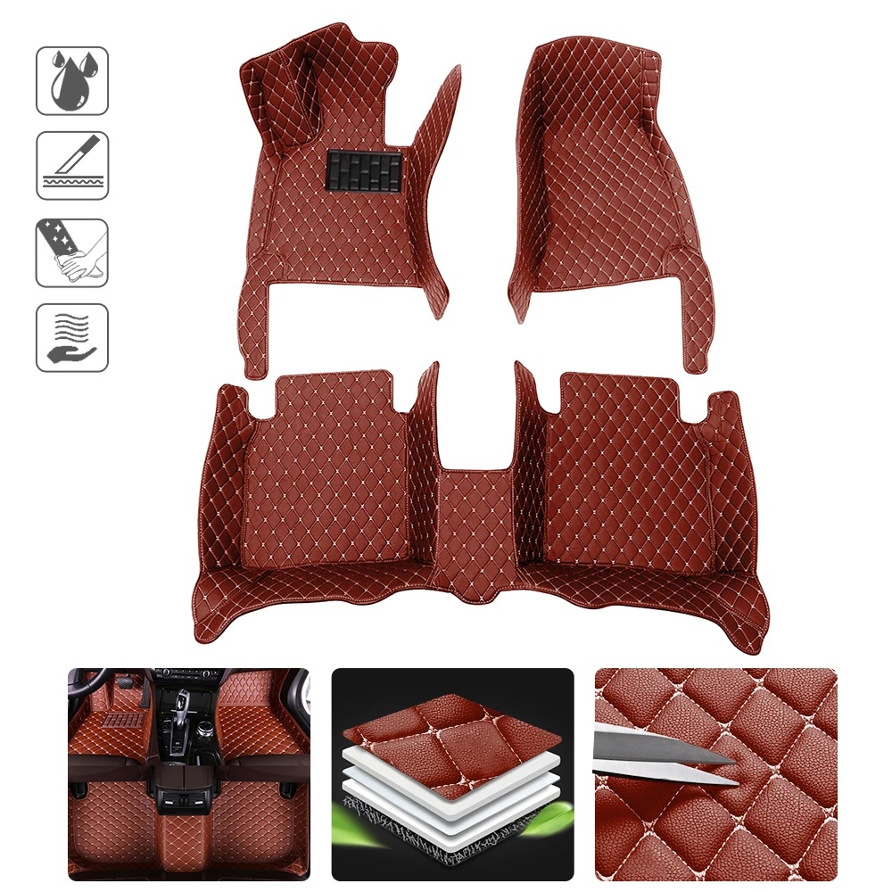 Car Floor Mats Leather For MERCEDES BENZ E220d AMG(Right Hand Drive)2017 2018 2019 Interior Accessories