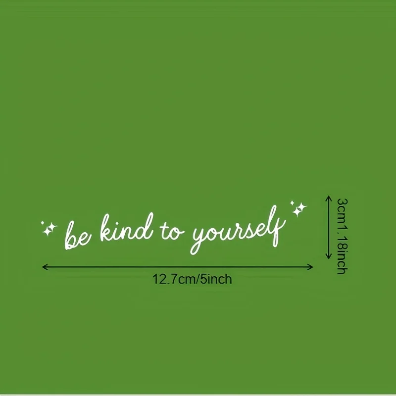 3PCS Be Kind Yourself Sticker Mental Health Quote Waterproof Vinyl Decal Car Mirror Laptop Cup Fridge Window Decoration