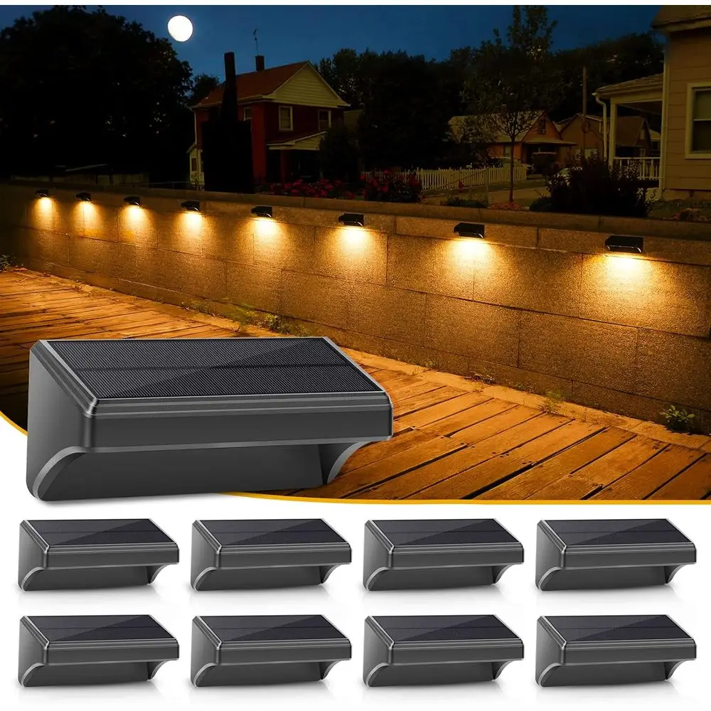 

8-Piece Outdoor LED Light Set, 100 Lumens, IP65 Waterproof, Warm White & 10 RGB Modes, Ideal for Yard, Garden, Wall, Deck, Stair