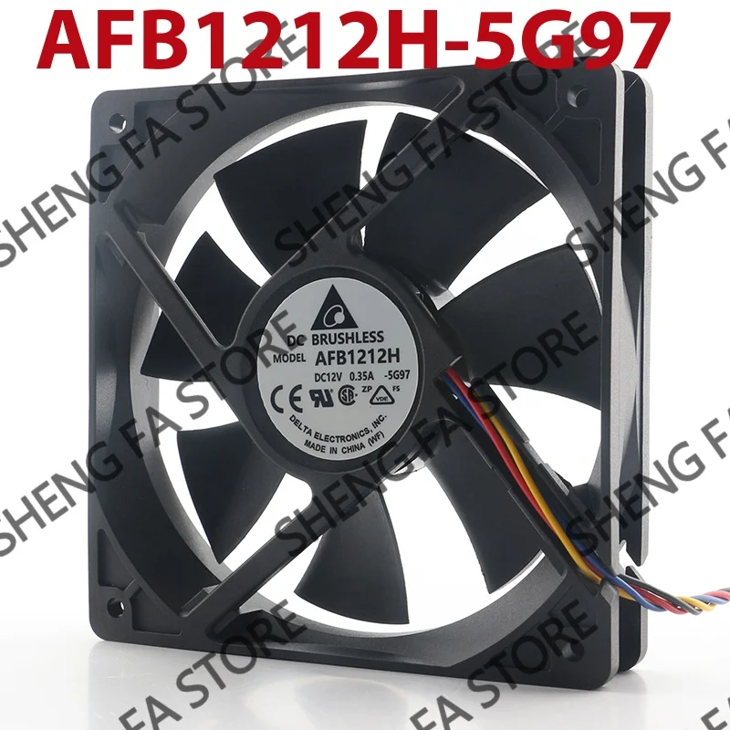 AC EC 12025 120x120x25MM 12CM AFB1212H-5G97 Cooling Fan Speed Regulation Power Supply Computer Host Delta 5V 24V 48V DC12V 0.35A