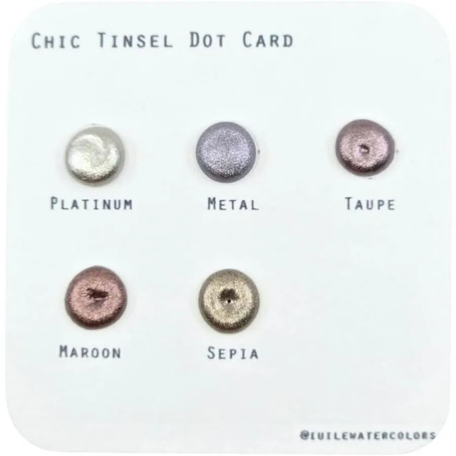 

Акварельные краски ручной работы для художников и любителей рукоделия Шикарная мишура 2024 в горошек с 5 мерцающими хромированными металлическими цветами