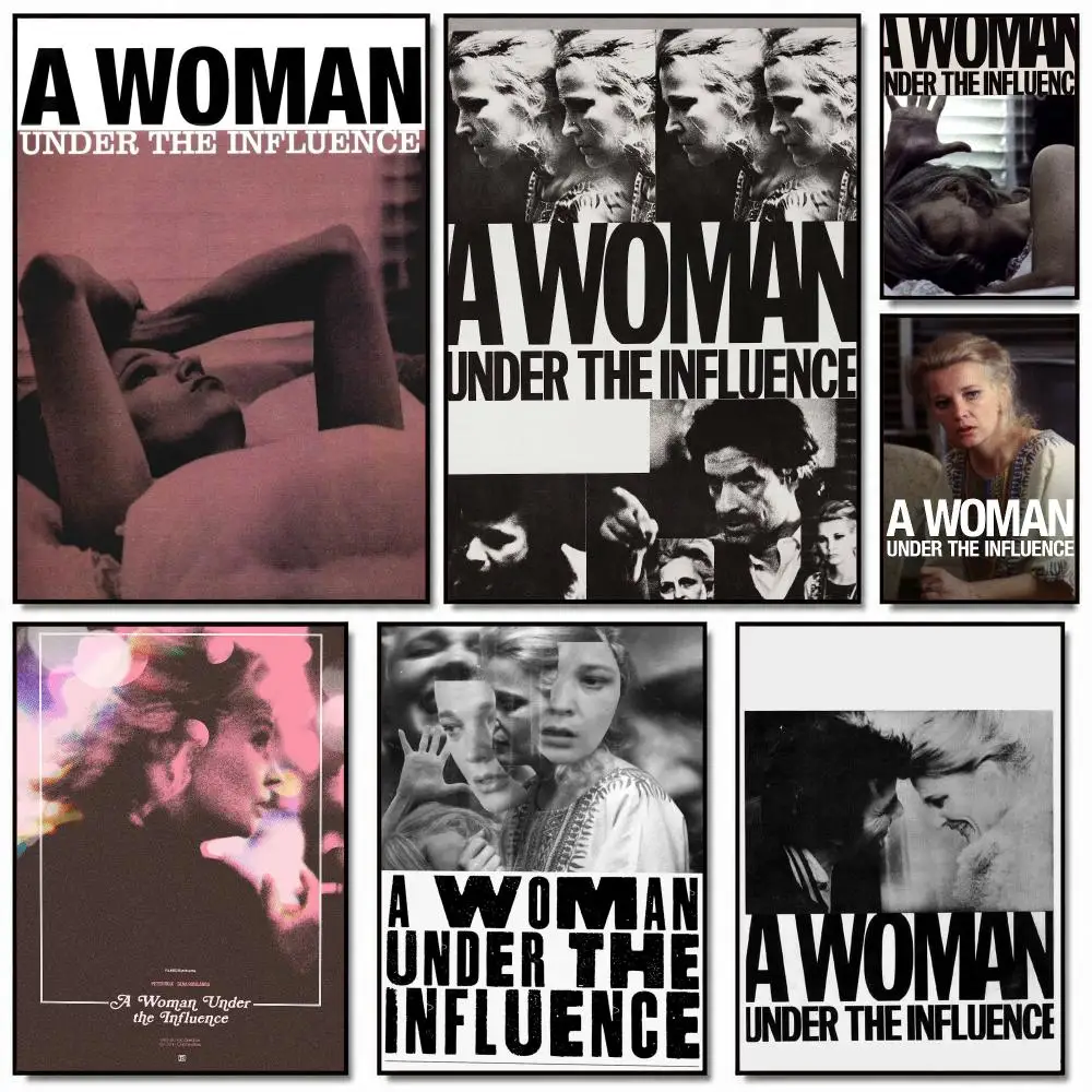 classic movie A-A Woman Under the Influence-E Poster Removable Wall Sticker for Home Cafe Bar Office Interior Decor
