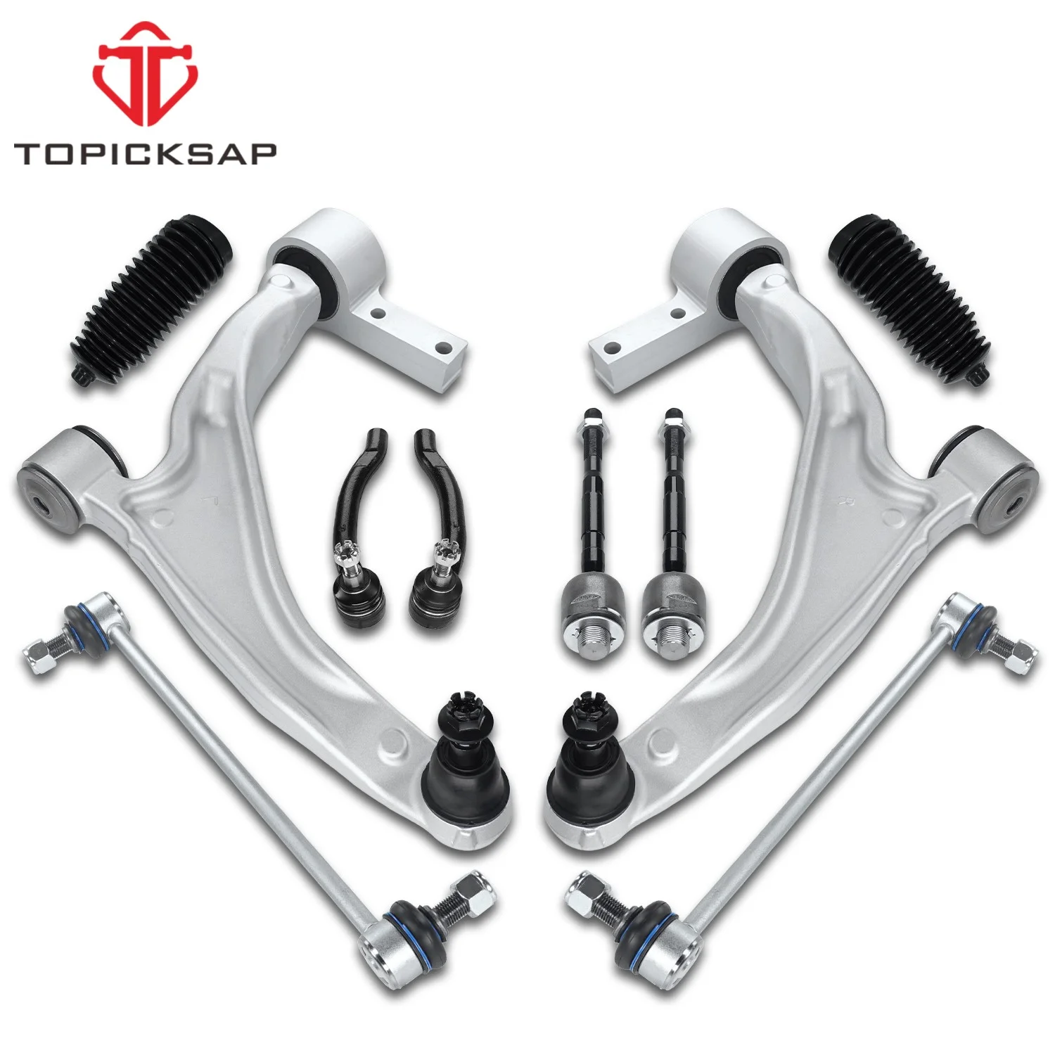 

TOPICKSAP 10pcs Front Control Arm Ball Joint Stabilizer Sway Bar Link Suspension Kit for Honda Pilot 2009 2010 2011 2012 - 2015