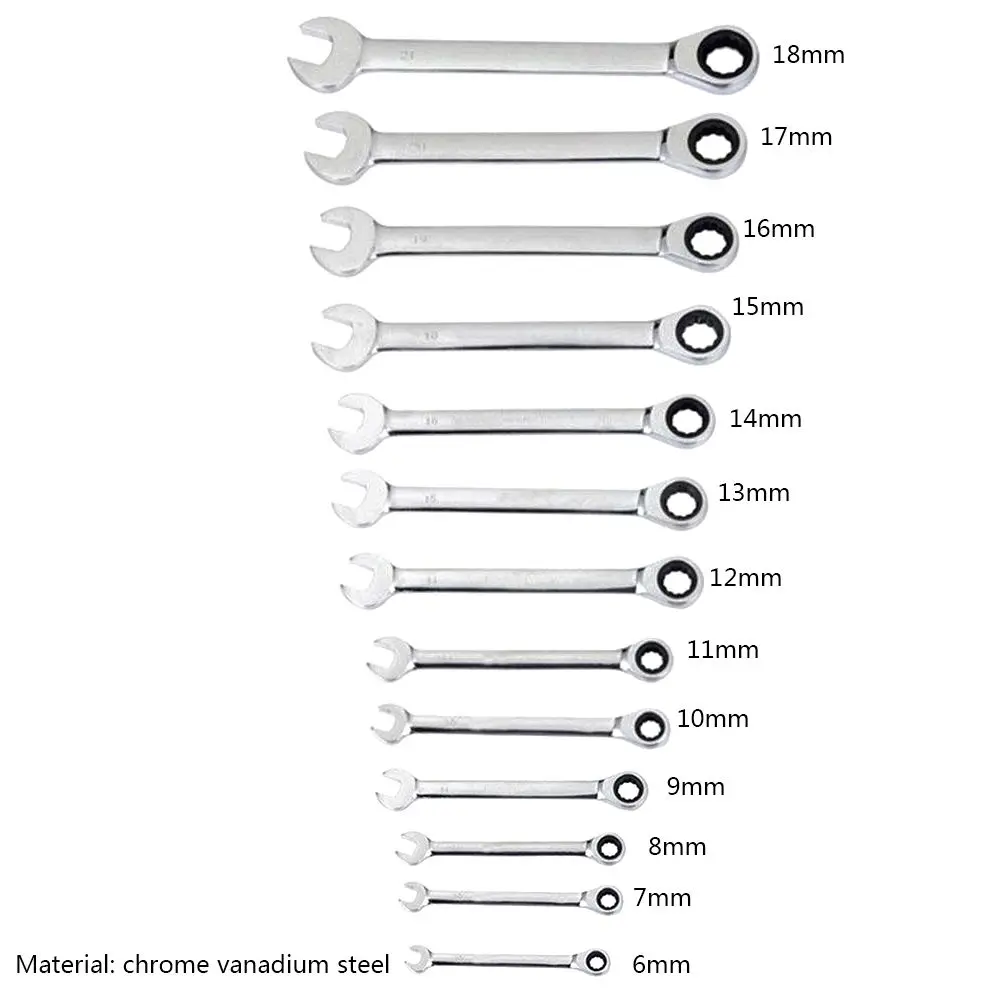 High Torque Reversible Ratchet Wrench Quick Opening Ring Wrench 72 Teeth Gear Socket Spanner Nut Tool Ratcheting Kit