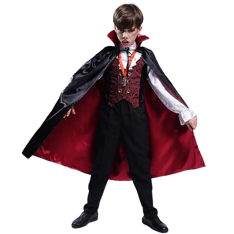 Halloween Children Stage Costume Carnival Cosplay Vampire Costume Horror Holiday Party Funny Clothes Boy Performance Clothes