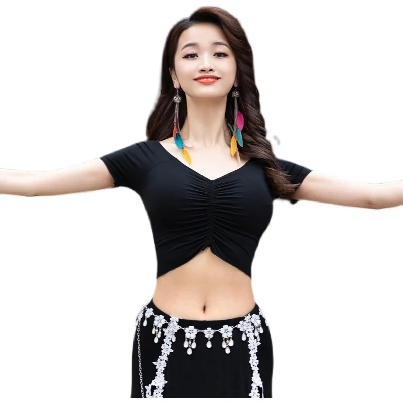 Top aus Modal-Baumwolle, orientalischer Tanz, Performance, Anfänger, Fairy Sle ort Sve, Bauchtanz-Übungskostüm für Damen