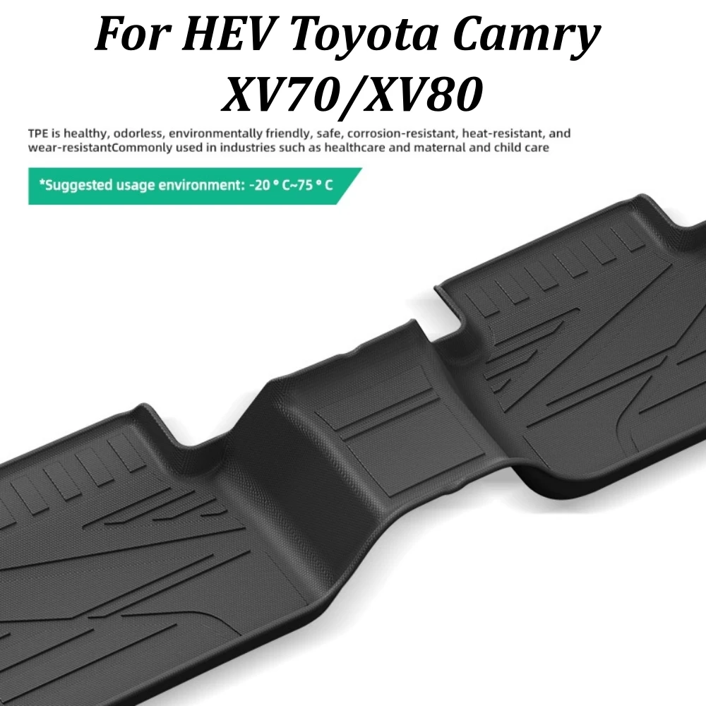 Für Toyota Camry XV70/XV80 2019-2026 Hybrid Linkslenker Rechtslenker TPE-Fußmatten Kofferraummatte Hybrid-Zubehör – Detail 6