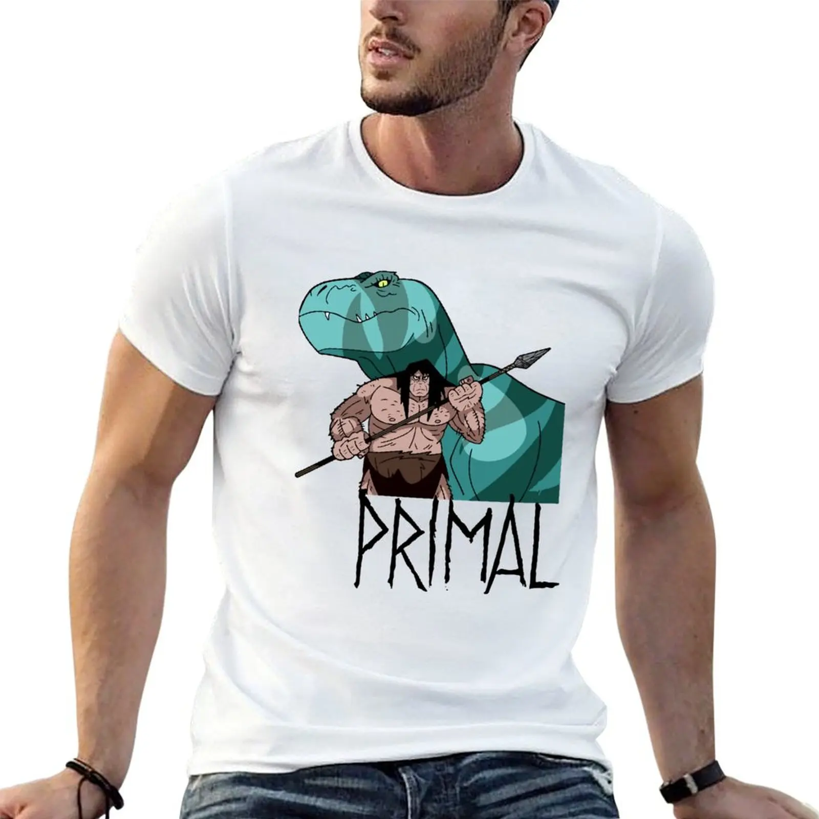 Primal Tartakovsky's Genndy t shirts oversize 100% shirts cotton anime t T-Shirt
