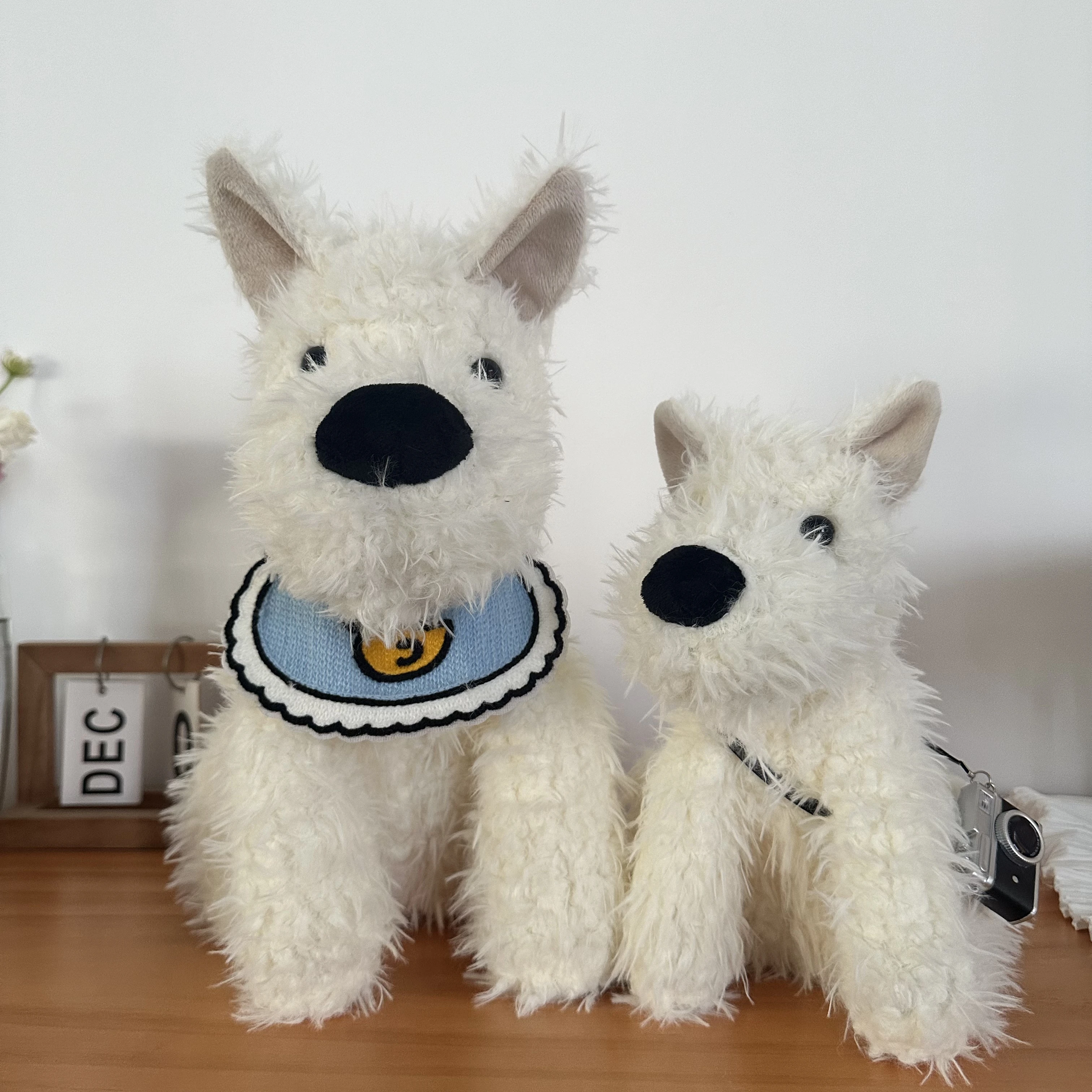 

Cute Fluffy Hair West Highland White Terrier Plushie Soft Puppy Plush Toy Stuffed Lifelike Animals Baby Appease Sleep Doll