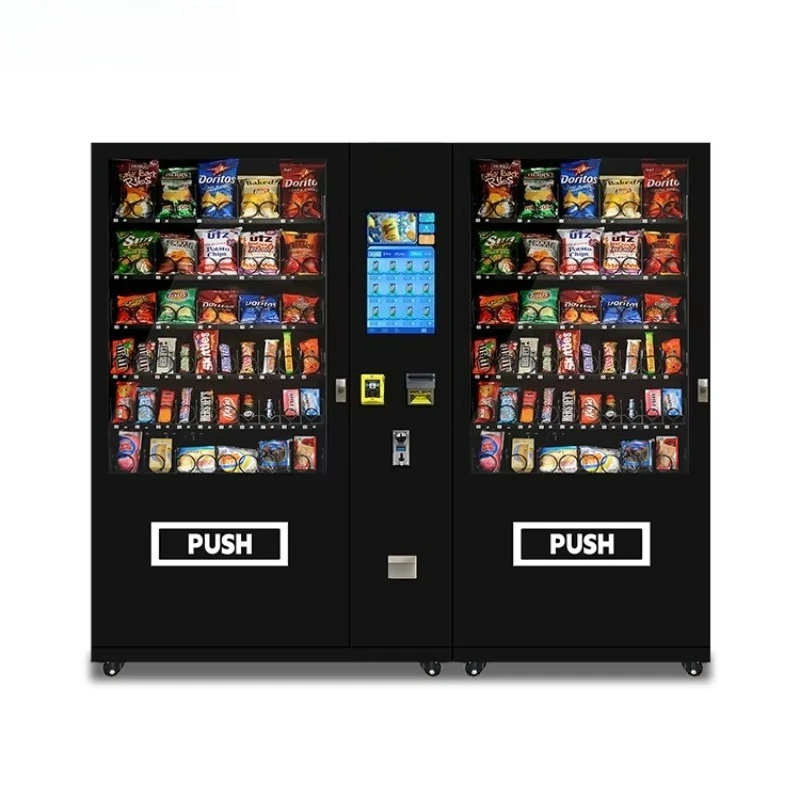 

Smart 24-Hour Customized Vending Machine Food Drinks Snacks Cold Beverages Candies Coin Credit Card Pay