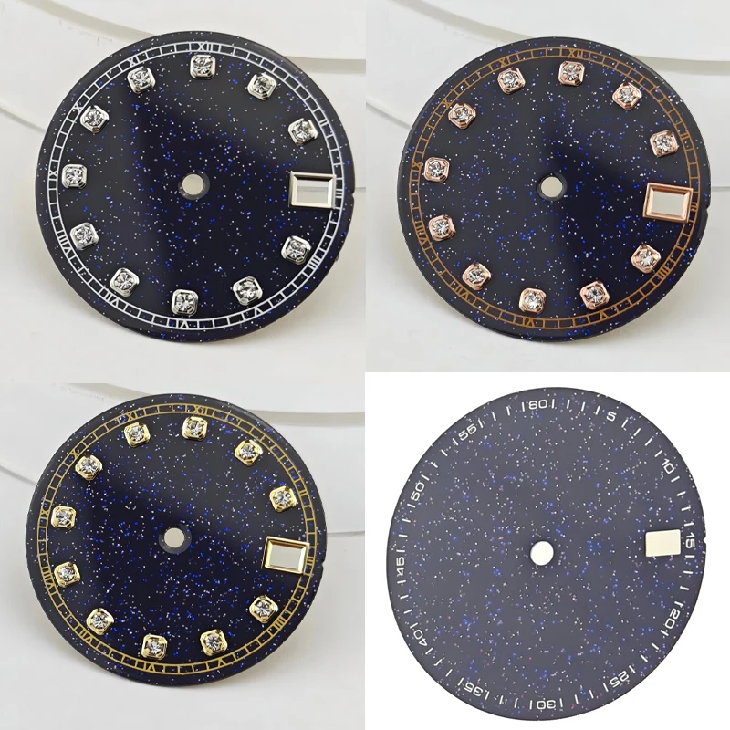 mostrador-de-relogio-esportivo-de-mergulho-de-285mm-com-diamantes-e-pedra-azul-natural-adequado-para-movimento-automatico-nh35-pecas-de-modificacao-para-caixa-em-ouro-rose-e-prata
