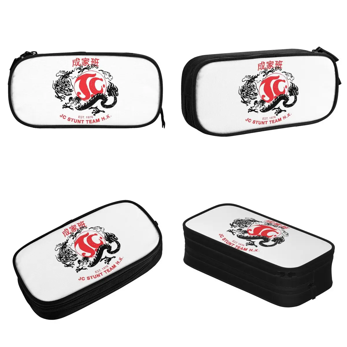 Jackie Chan Pencil Cases 1976 Jackie's Stunt Team Obscura Pencilcases Pen for Girl Boy Large Storage Bag Office Gifts Stationery