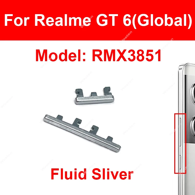 Power Volume Button For Realme GT 6 GT 6T GT Neo6 Neo 6 Se Power Volume Keys Small Buttons Flex Cable Replacement Parts