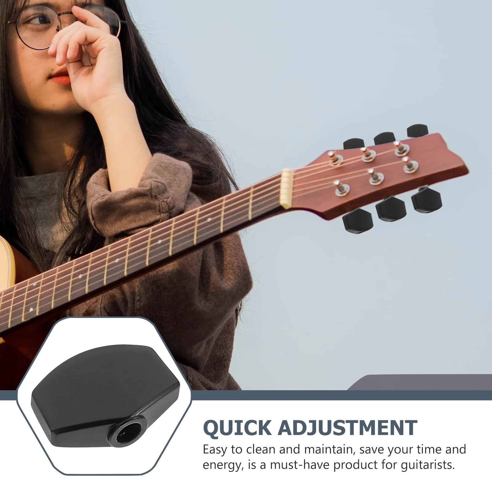 

6 Sets Tuning Knobs Durable Metal Locking Acoustic Pegs Guitar Tuning Knob Machine Heads Electric Guitar Accessories