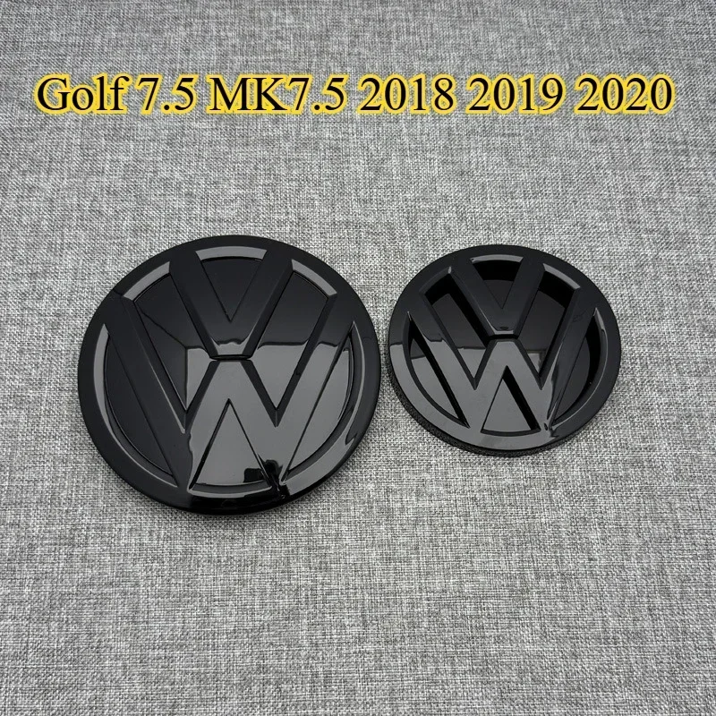 

138mm Car Front Grille Badge and 110mm Rear Trunk Emblem For Golf 7.5 MK7.5 2018 2019 2020 Lid Logo Accessories Sticker