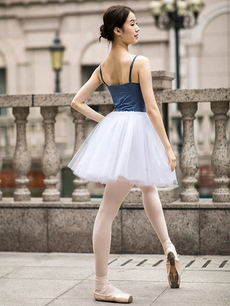 White Black Pink Professional Swan Lake Ballet Tutu Adult Elastic Waist 4 Layers Mesh Tulle Skirts Ball Skirt Tutus Wholesale