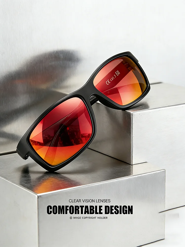 AliExpress NONE Polarized Fashion Sunglasses For MenWomen Brand designerSpring Hinges and Matte Frame Glasses,UV Fishing,Cycling,Driving Shades