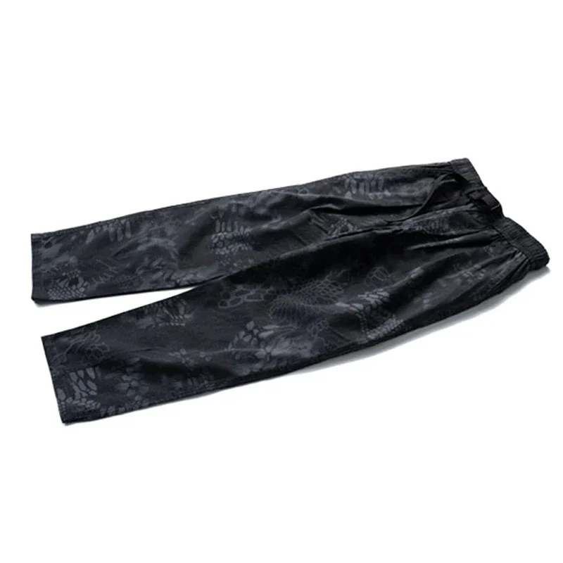 Personalizado python padrão preto cinza camuflagem perna reta cintura elástica calças casuais para homem nova chegada