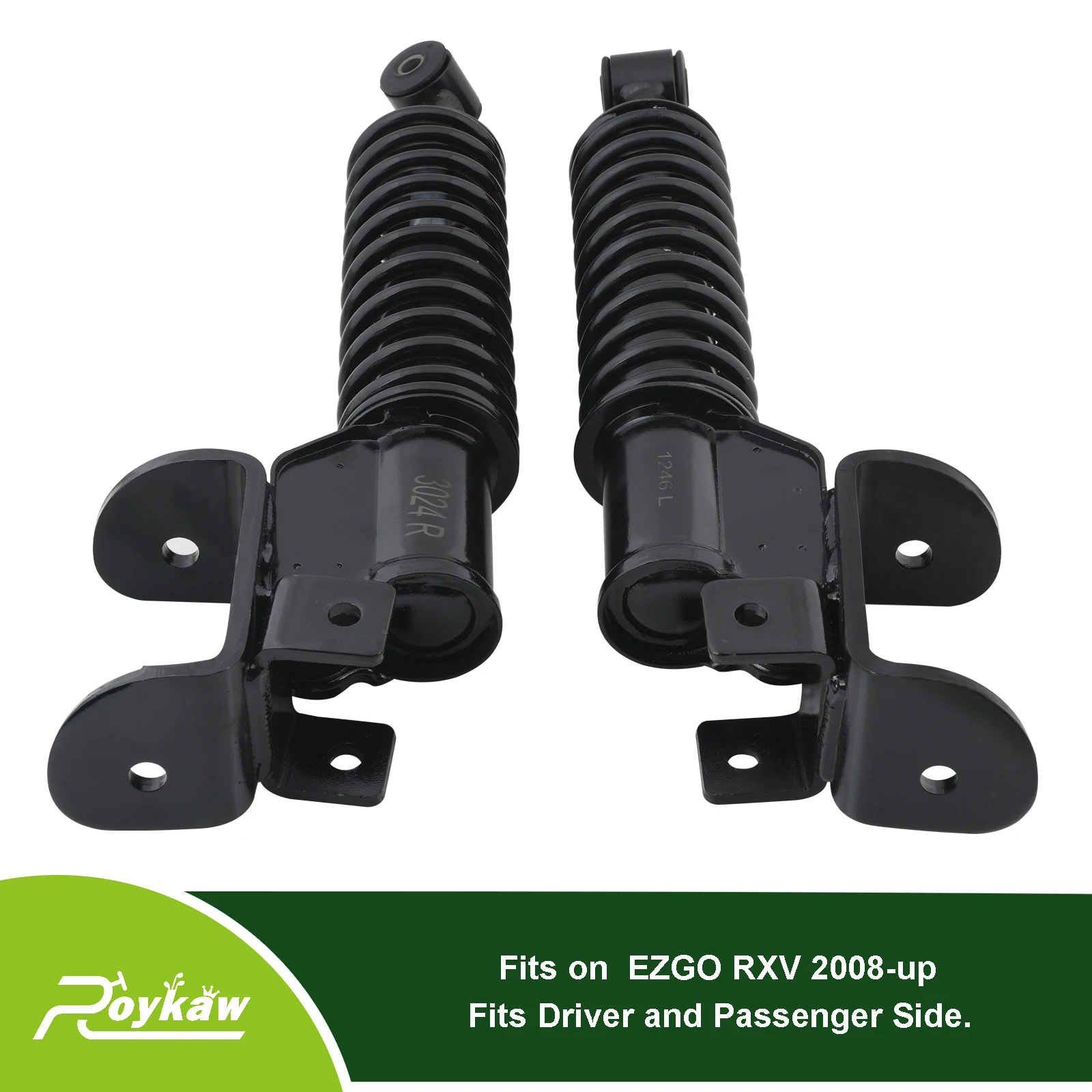 Roykaw Front Shock Strut for EZGO RXV 2008-up, Includes Driver Side & Passenger Side, Replaces OEM # 603024, 601246