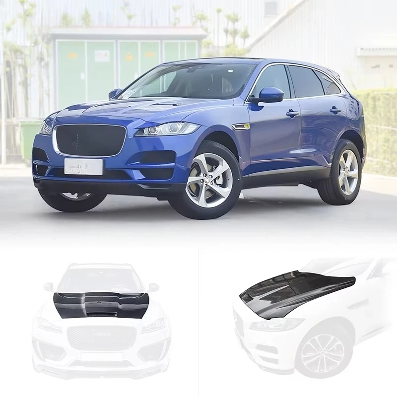 New 2016-2020 for F-PACE Carbon Fiber Engine Hood Black Cover Screw-On Retrofit/Upgrade Car Part