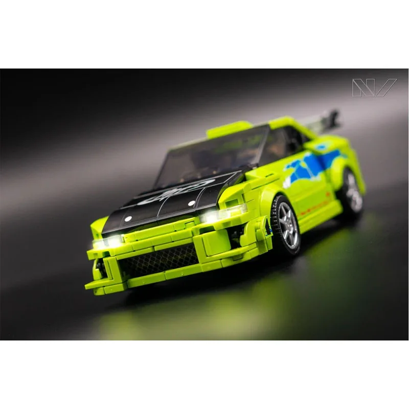 MOC-145853 نموذج مكعبات بناء السيارة الرياضية الكلاسيكية المميزة في التسعينيات، 459 قطعة. هدية إبداعية للأولاد من MOC، لعبة عيد ميلاد للأطفال. #3