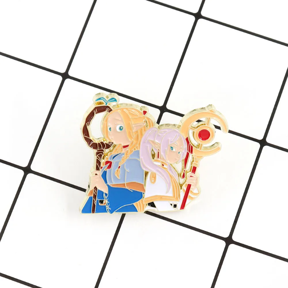 

Anime Frieren Beyond Journey's End Marcille Cosplay Costume Badge Pin Accessories Backpack Pendant Metal Prop Brooch Gift