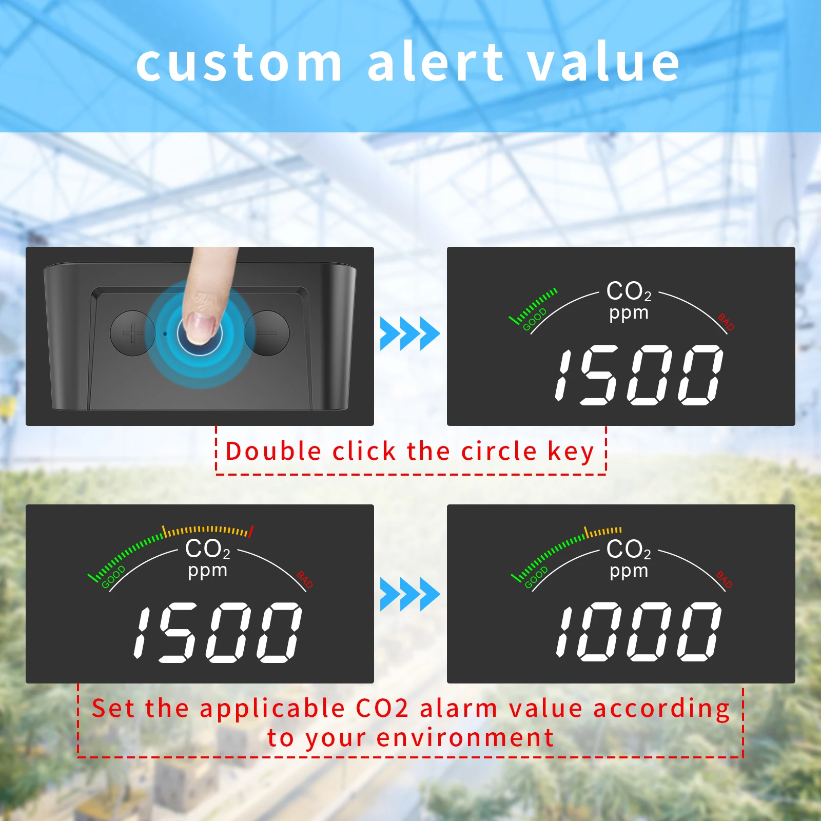 Protmex Tuya WiFi CO2 Meter and Temperature Humidity Monitor Carbon Dioxide Detector Greenhouse CO2 Sensor with Light Indication