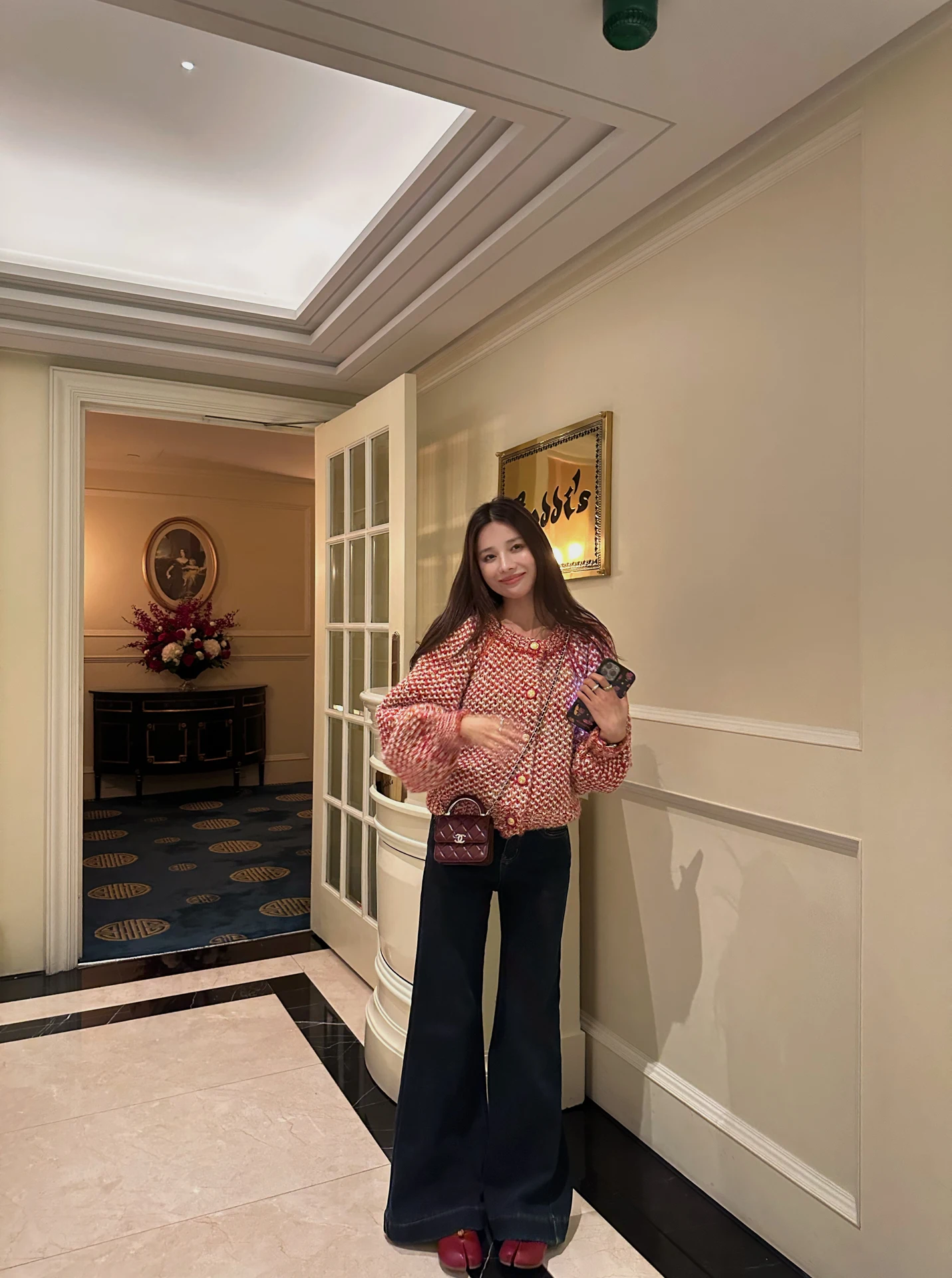 

NanaByNana Heavyweight Vintage Hand-Knitted Women's Wool Sweater Autumn Winter Open Cardigan Soft Warm Color Long Sve