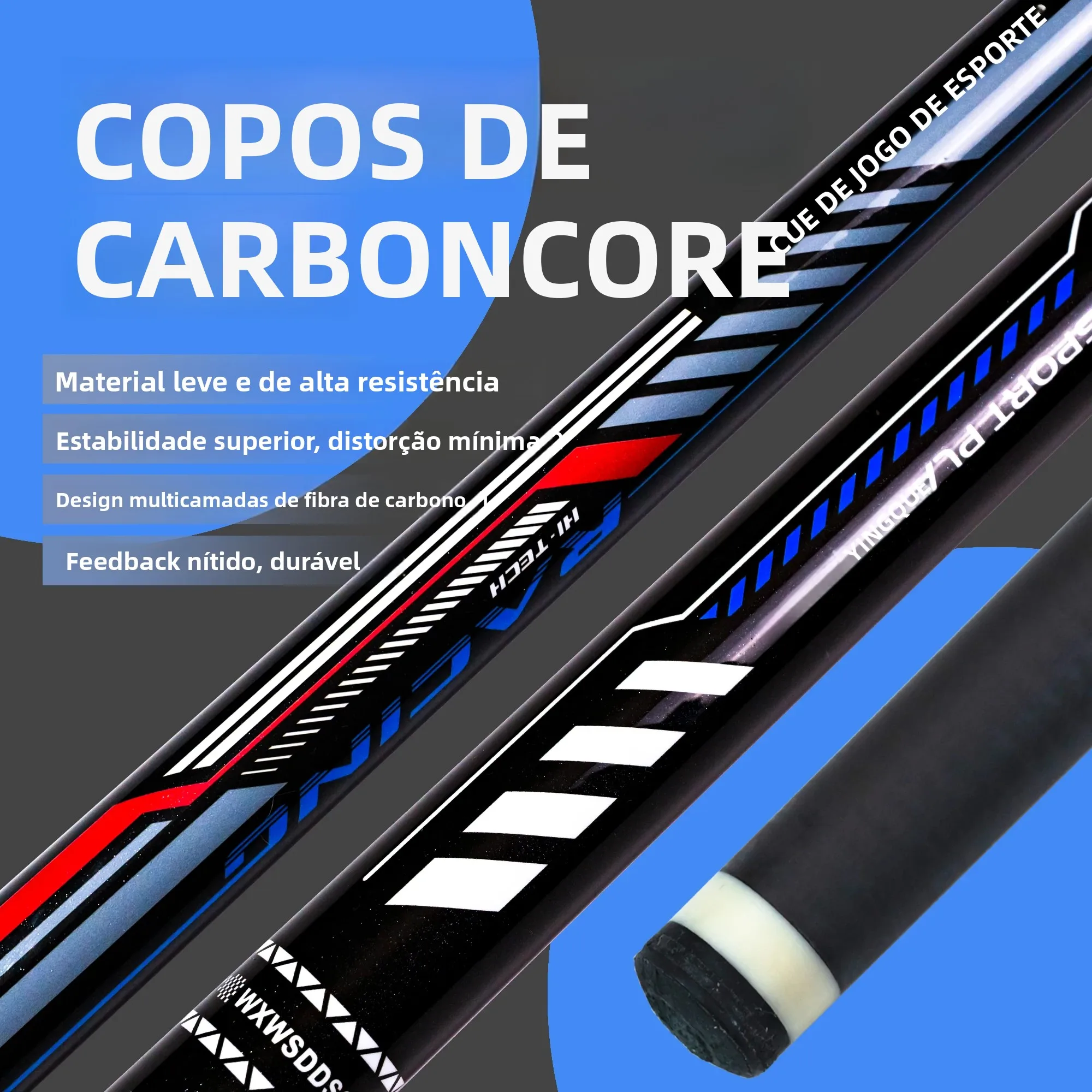 wxwsddss-taco-de-billar-de-carbono-de-125-mm-eje-de-baja-desviacion-•-punta-multicapa-•-junta-inoxidable-de-liberacion-rapida-•-taco-profesional-de-58