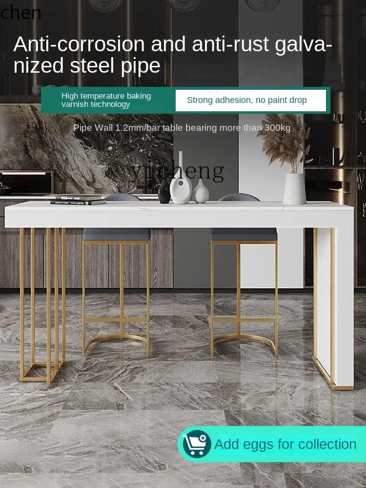 YFY Home Partition Wall Long Table Moderne minimalistische Stehtisch- und Stuhlkombination