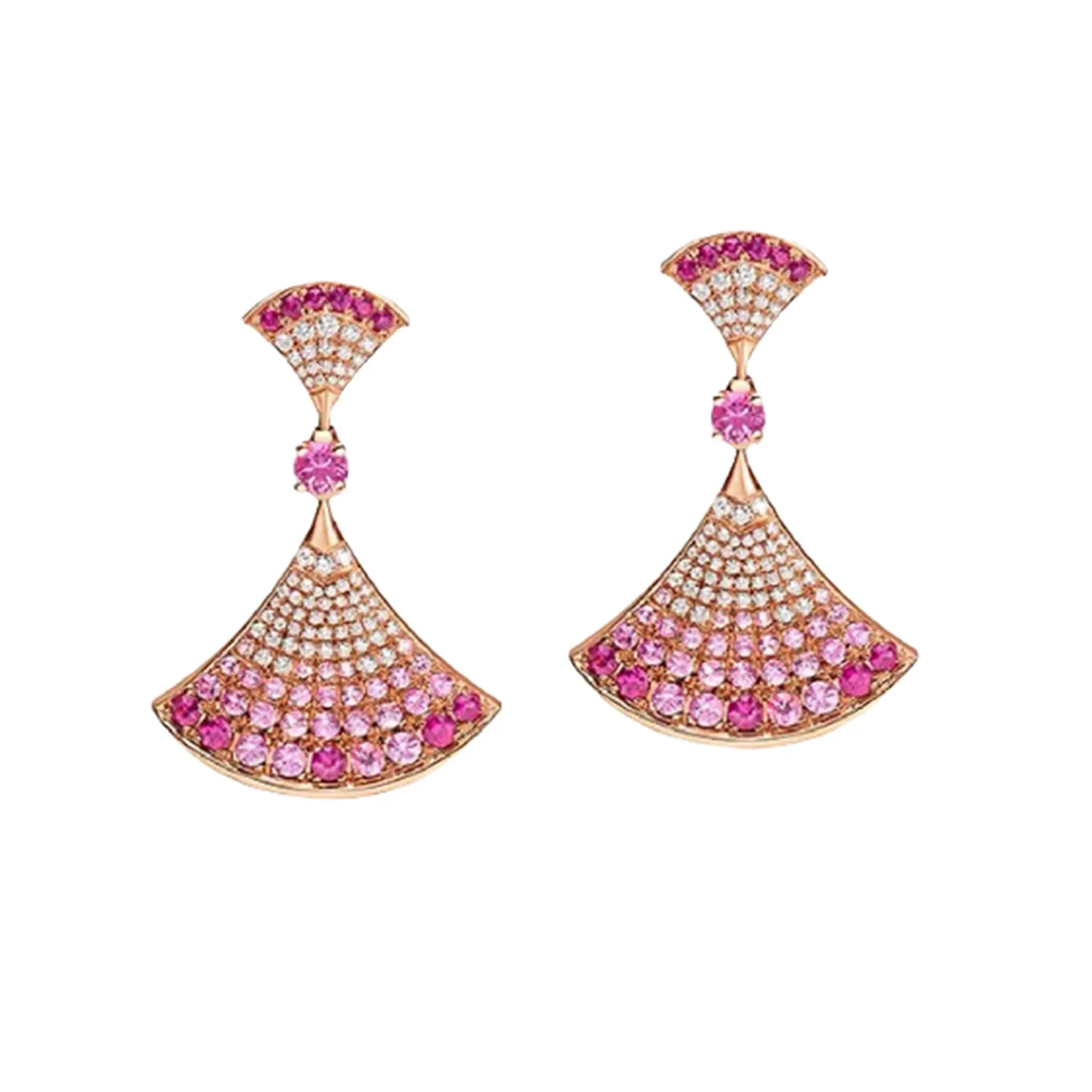 

New S925 Silver Earrings High Carbon Diamond Treasure Home Cultivation Pink Blue Treasure Fan Girl Earrings Wedding Jewelry