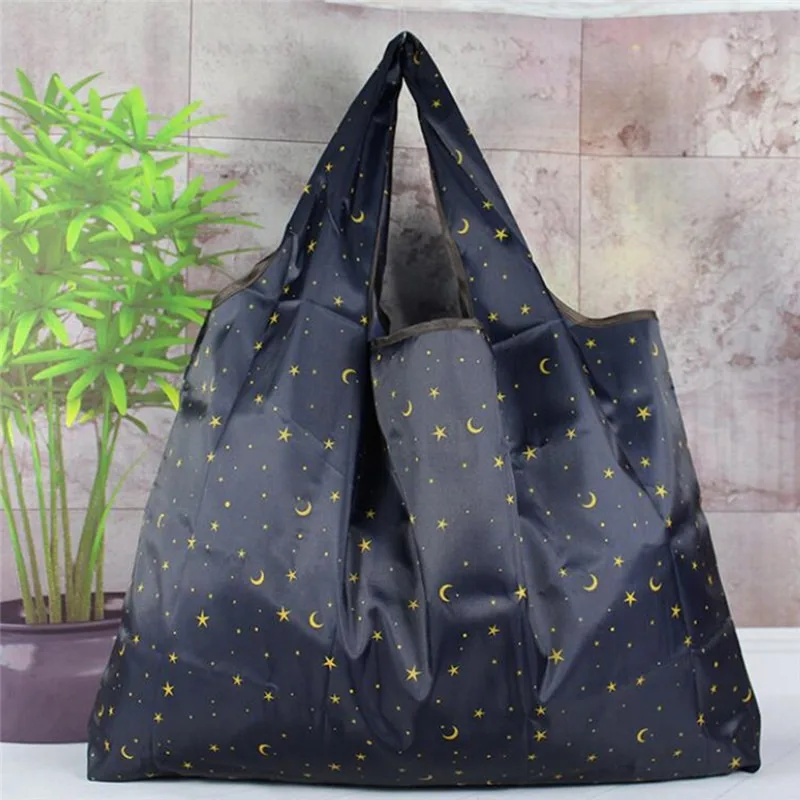 Oxford Shopping Tote Bags Portable Folding Handbag Reusable Cartoon Shoulder Bags Large Capacity All-Match Bag